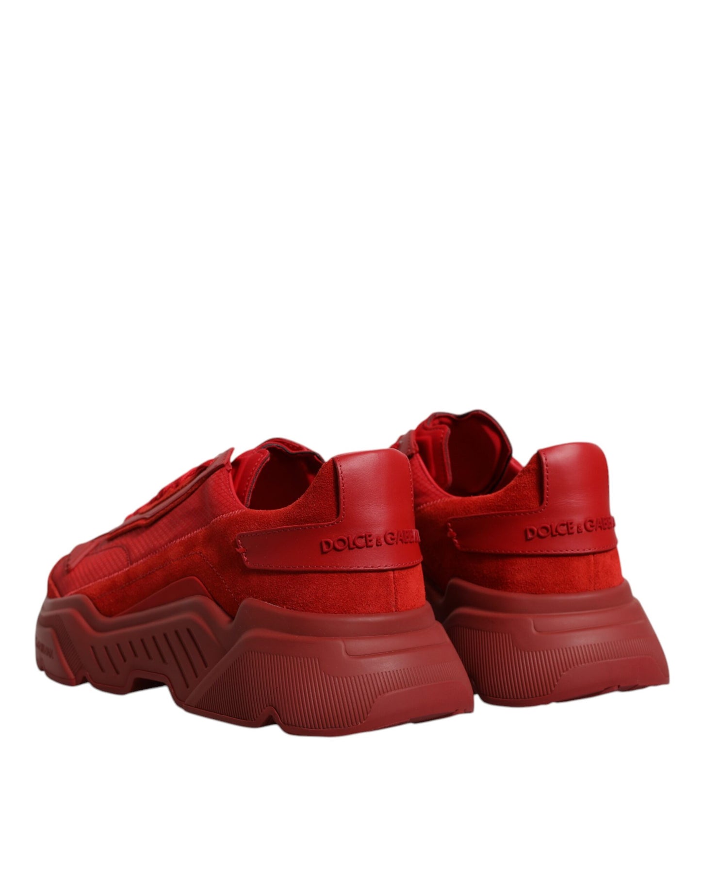 Dolce & Gabbana Red Leather Daymaster Low Top Sneakers Shoes by Dolce & Gabbana