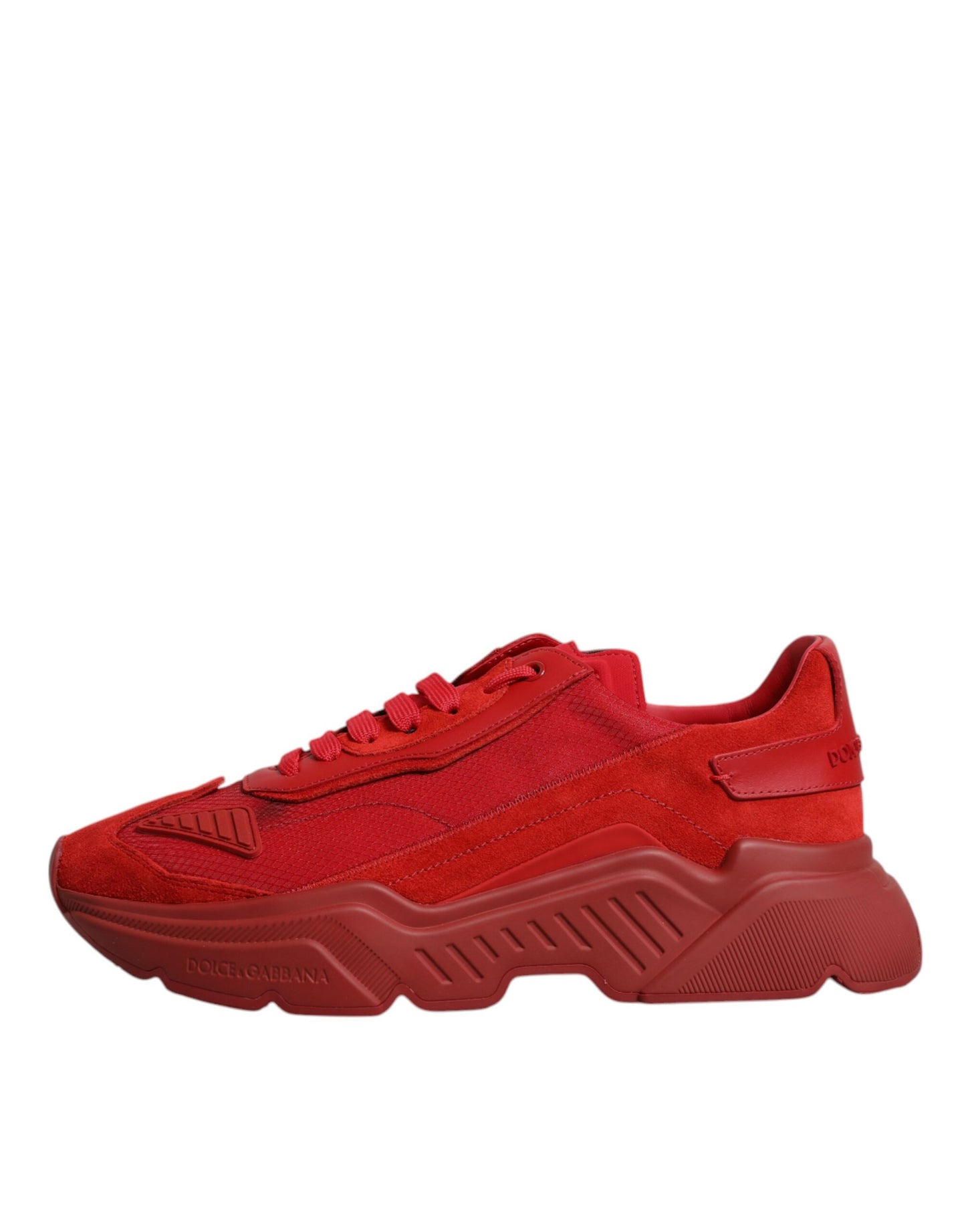 Dolce & Gabbana Red Leather Daymaster Low Top Sneakers Shoes by Dolce & Gabbana