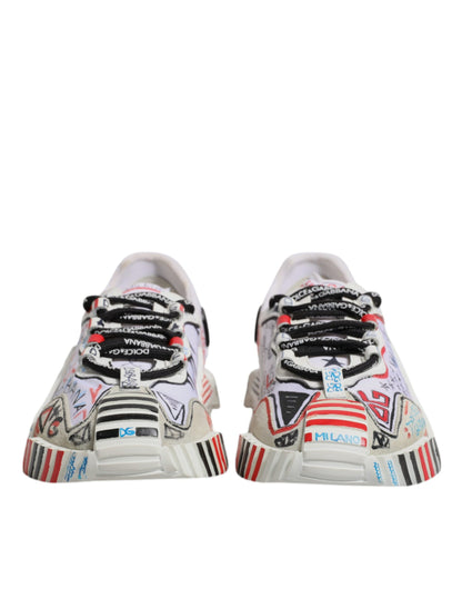 Dolce & Gabbana Multicolor Suede Fabric NS1 Sneakers Shoes by Dolce & Gabbana