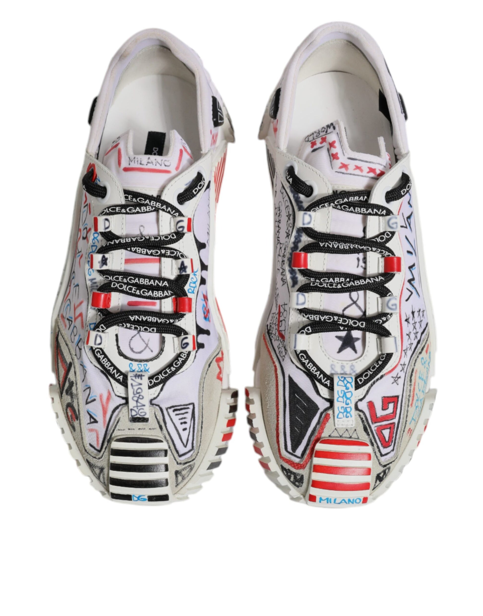 Dolce & Gabbana Multicolor Suede Fabric NS1 Sneakers Shoes by Dolce & Gabbana