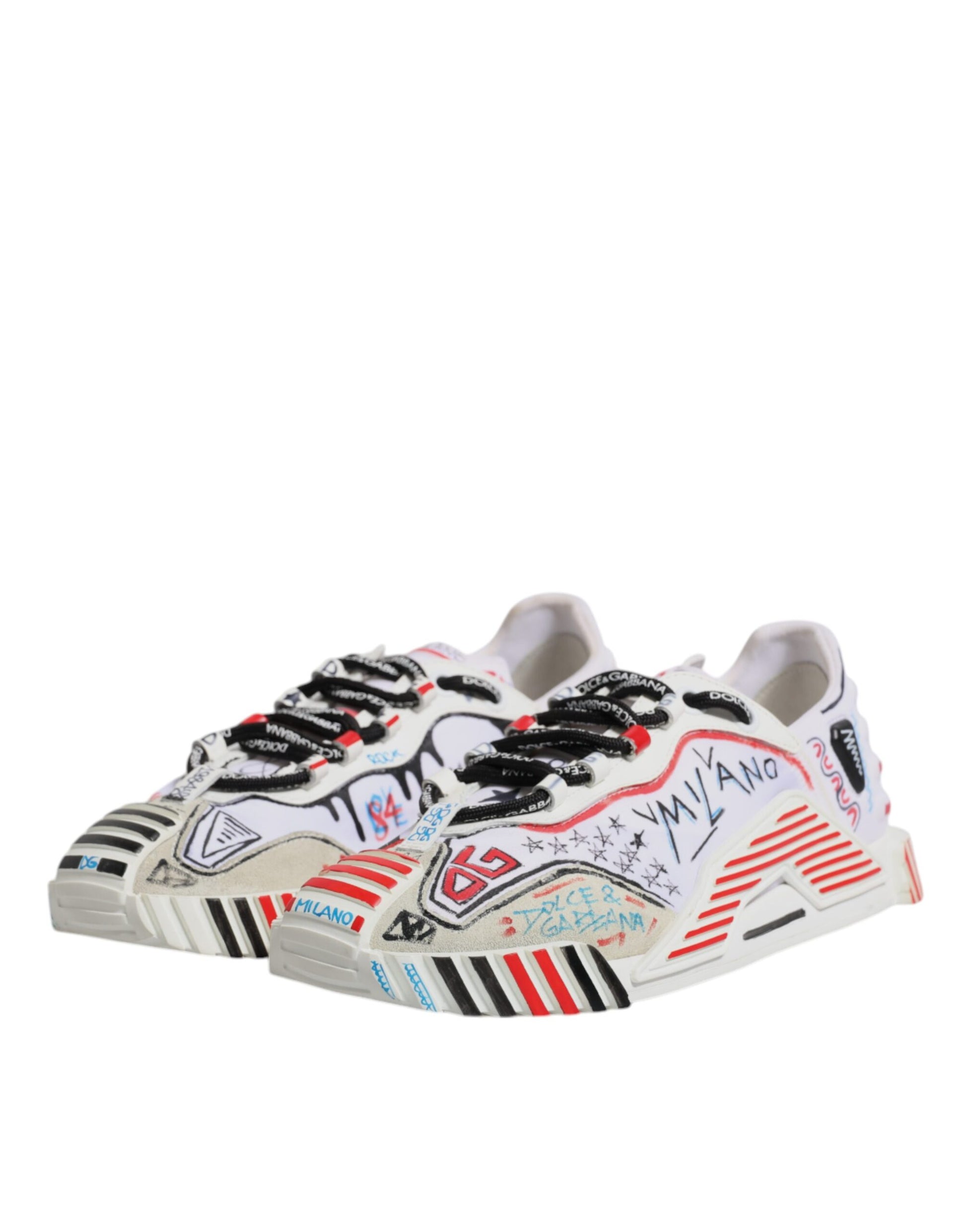 Dolce & Gabbana Multicolor Suede Fabric NS1 Sneakers Shoes by Dolce & Gabbana