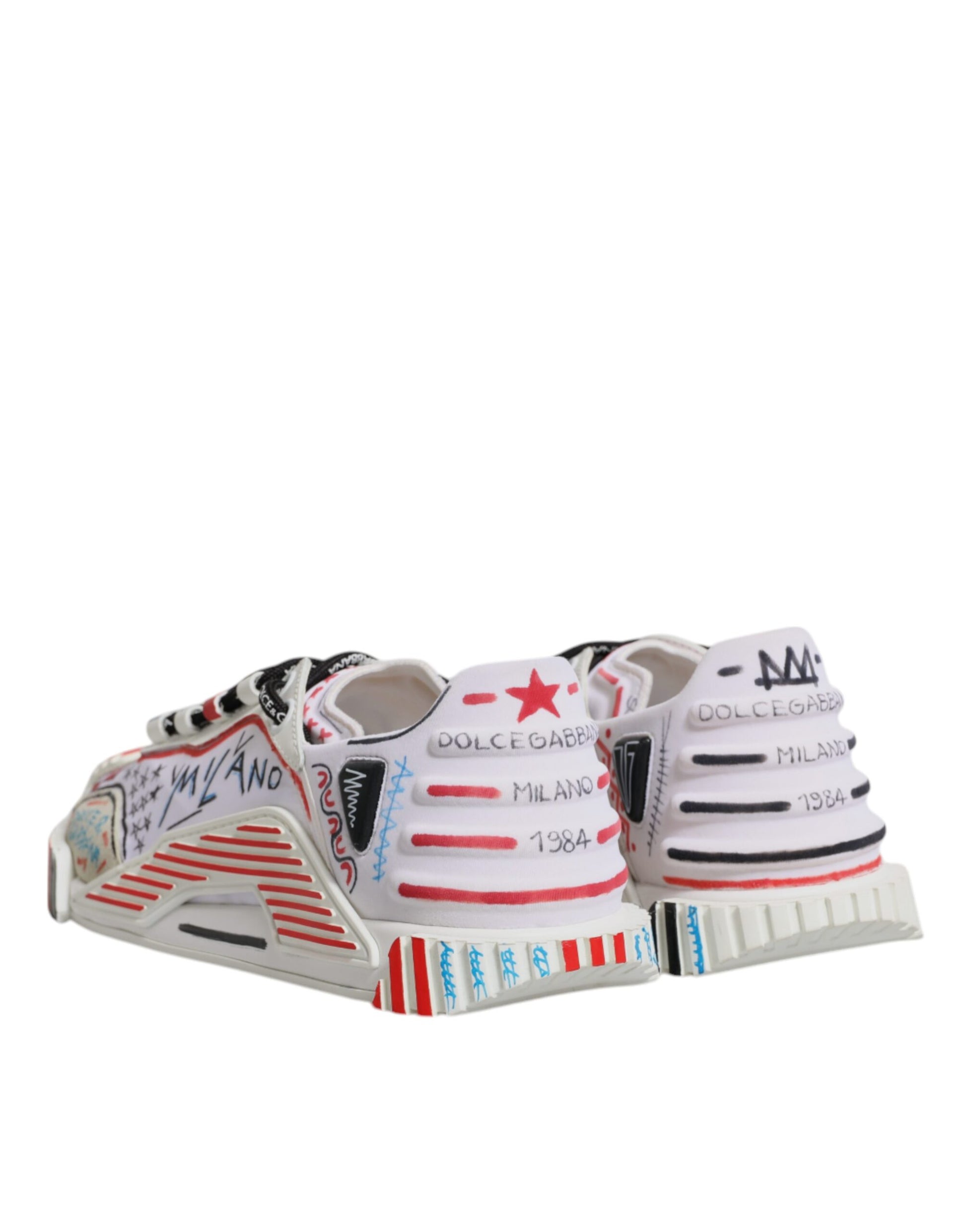 Dolce & Gabbana Multicolor Suede Fabric NS1 Sneakers Shoes by Dolce & Gabbana