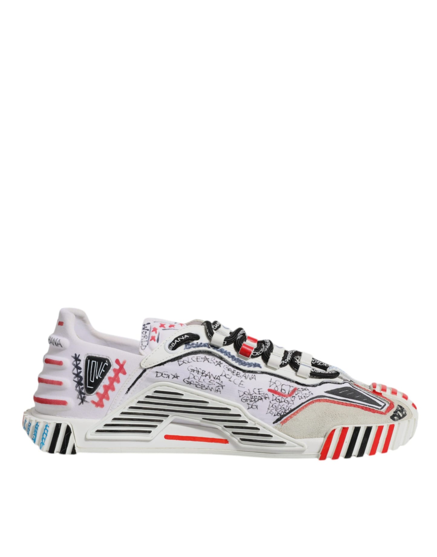 Dolce & Gabbana Multicolor Suede Fabric NS1 Sneakers Shoes by Dolce & Gabbana