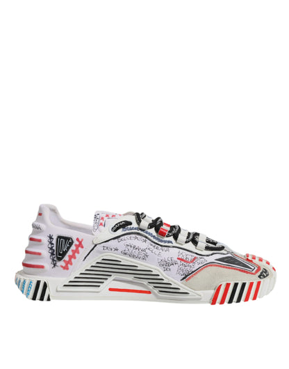 Dolce & Gabbana Multicolor Suede Fabric NS1 Sneakers Shoes by Dolce & Gabbana