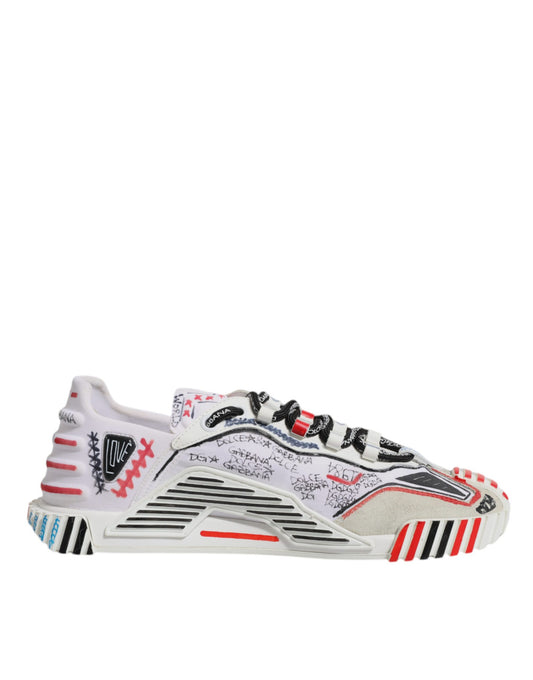 Dolce & Gabbana Multicolor Suede Fabric NS1 Sneakers Shoes by Dolce & Gabbana
