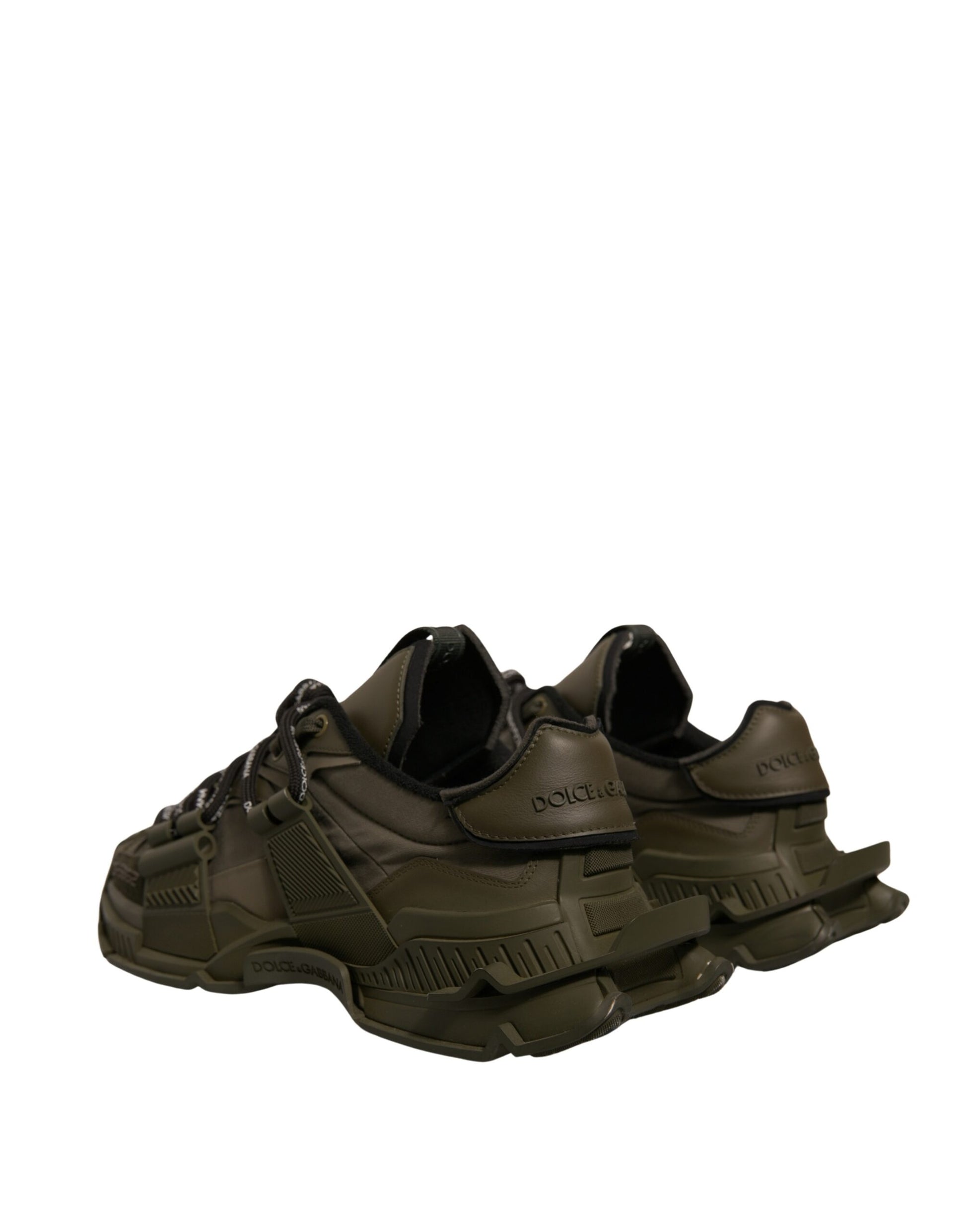 Dolce & Gabbana Military Green Space Low Top Sneakers Shoes by Dolce & Gabbana
