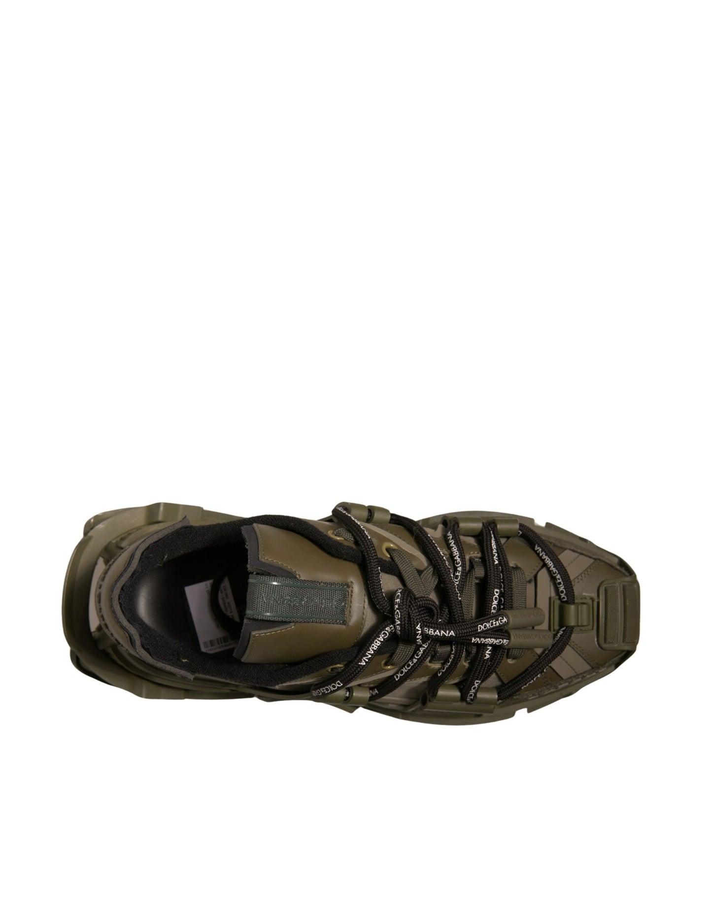 Dolce & Gabbana Military Green Space Low Top Sneakers Shoes by Dolce & Gabbana