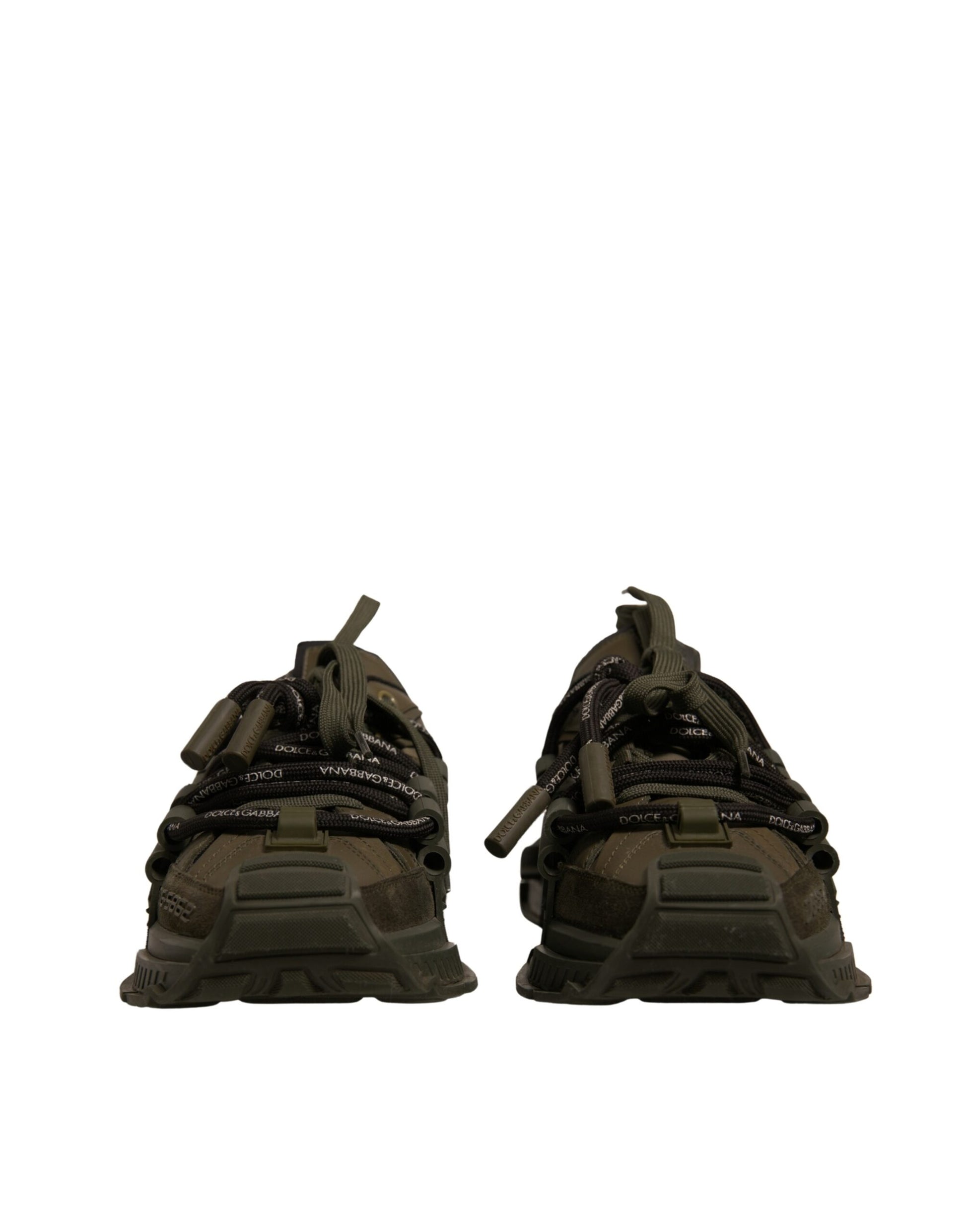 Dolce & Gabbana Military Green Space Low Top Sneakers Shoes by Dolce & Gabbana