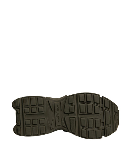 Dolce & Gabbana Military Green Space Low Top Sneakers Shoes by Dolce & Gabbana