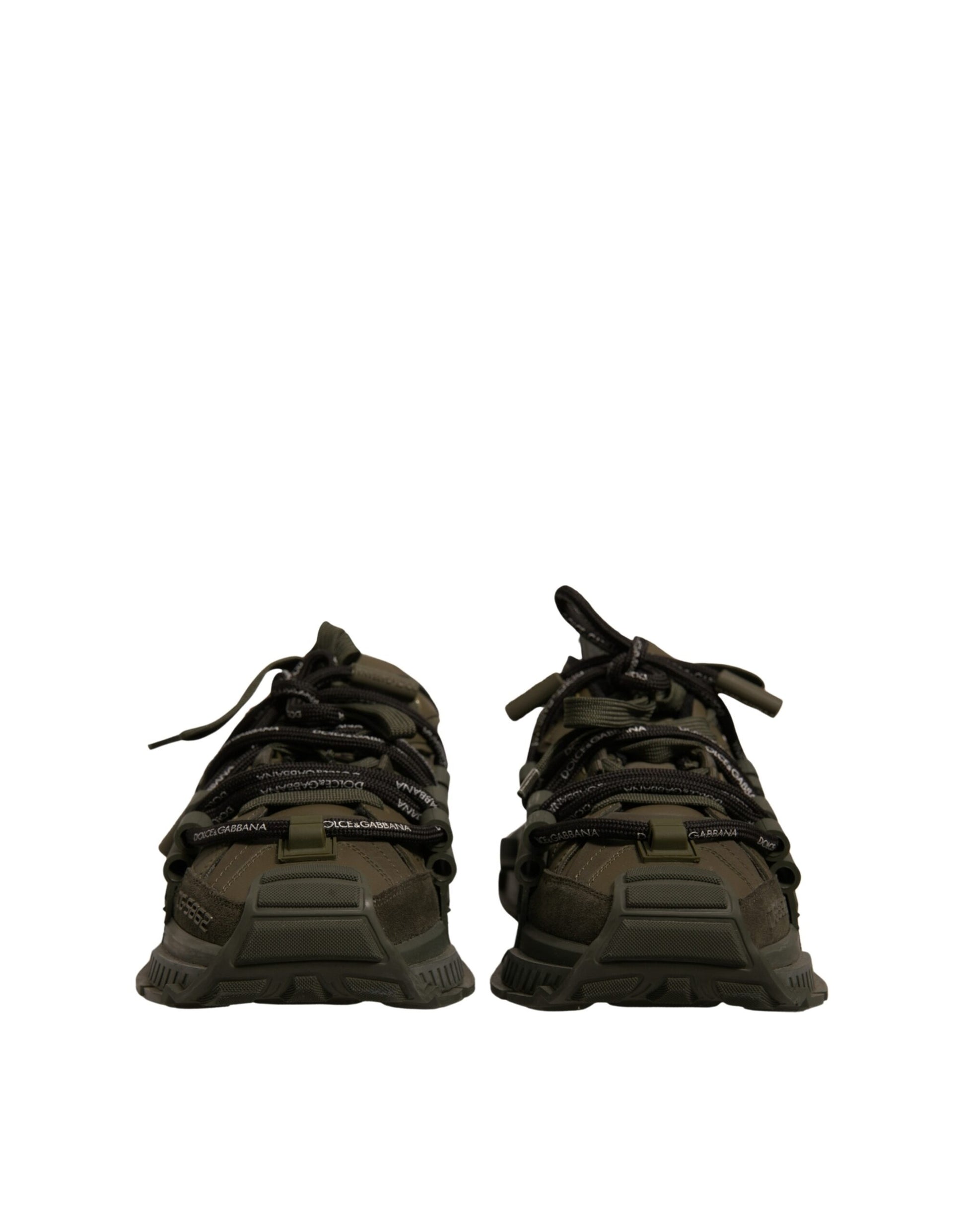 Dolce & Gabbana Military Green Space Low Top Sneakers Shoes by Dolce & Gabbana