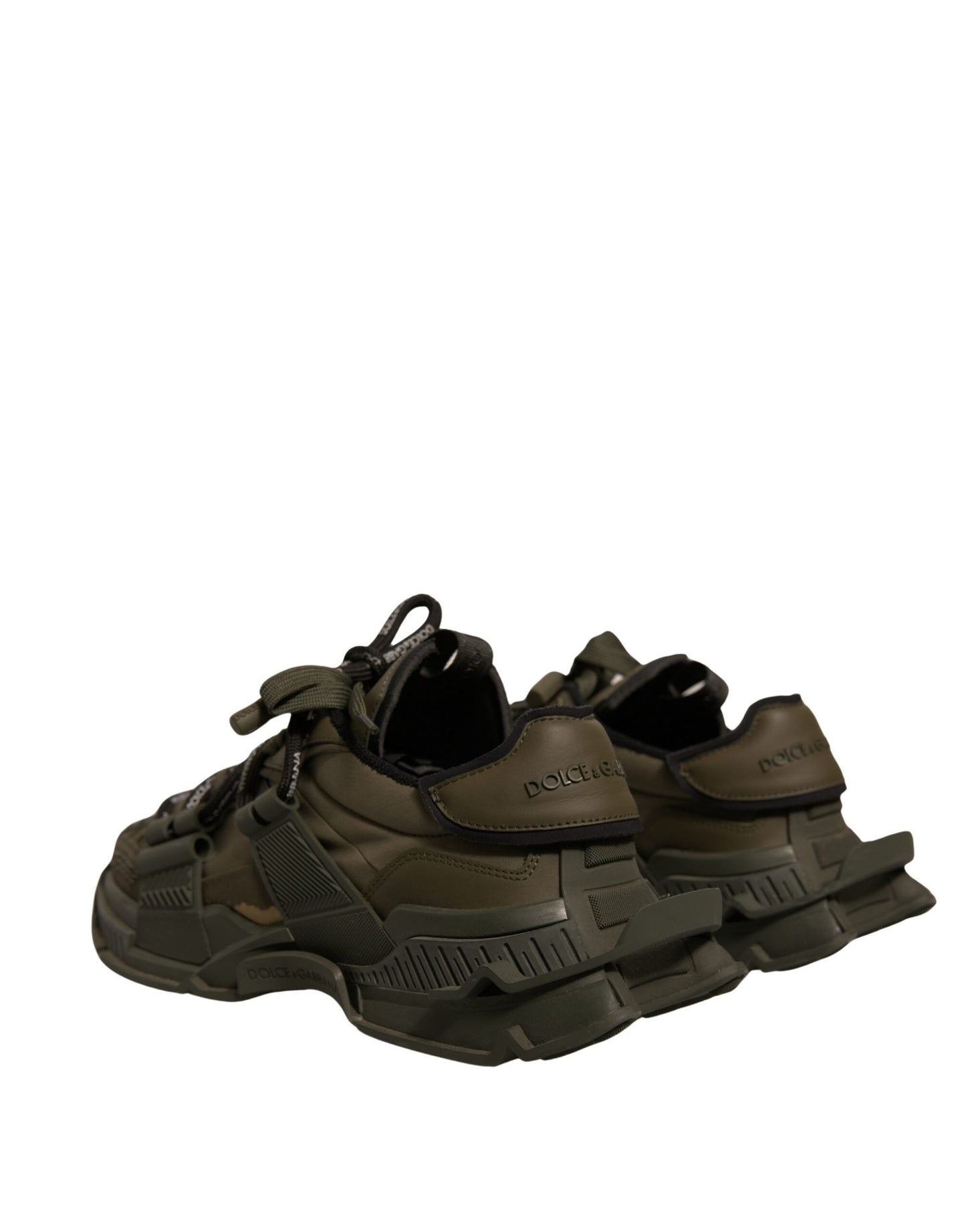 Dolce & Gabbana Military Green Space Low Top Sneakers Shoes by Dolce & Gabbana