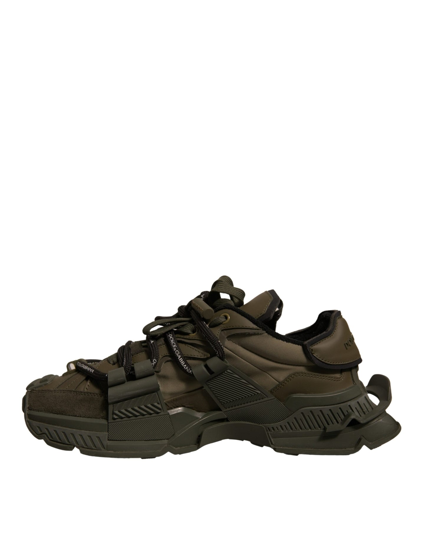 Dolce & Gabbana Military Green Space Low Top Sneakers Shoes by Dolce & Gabbana