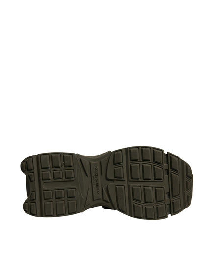 Dolce & Gabbana Military Green Space Low Top Sneakers Shoes by Dolce & Gabbana