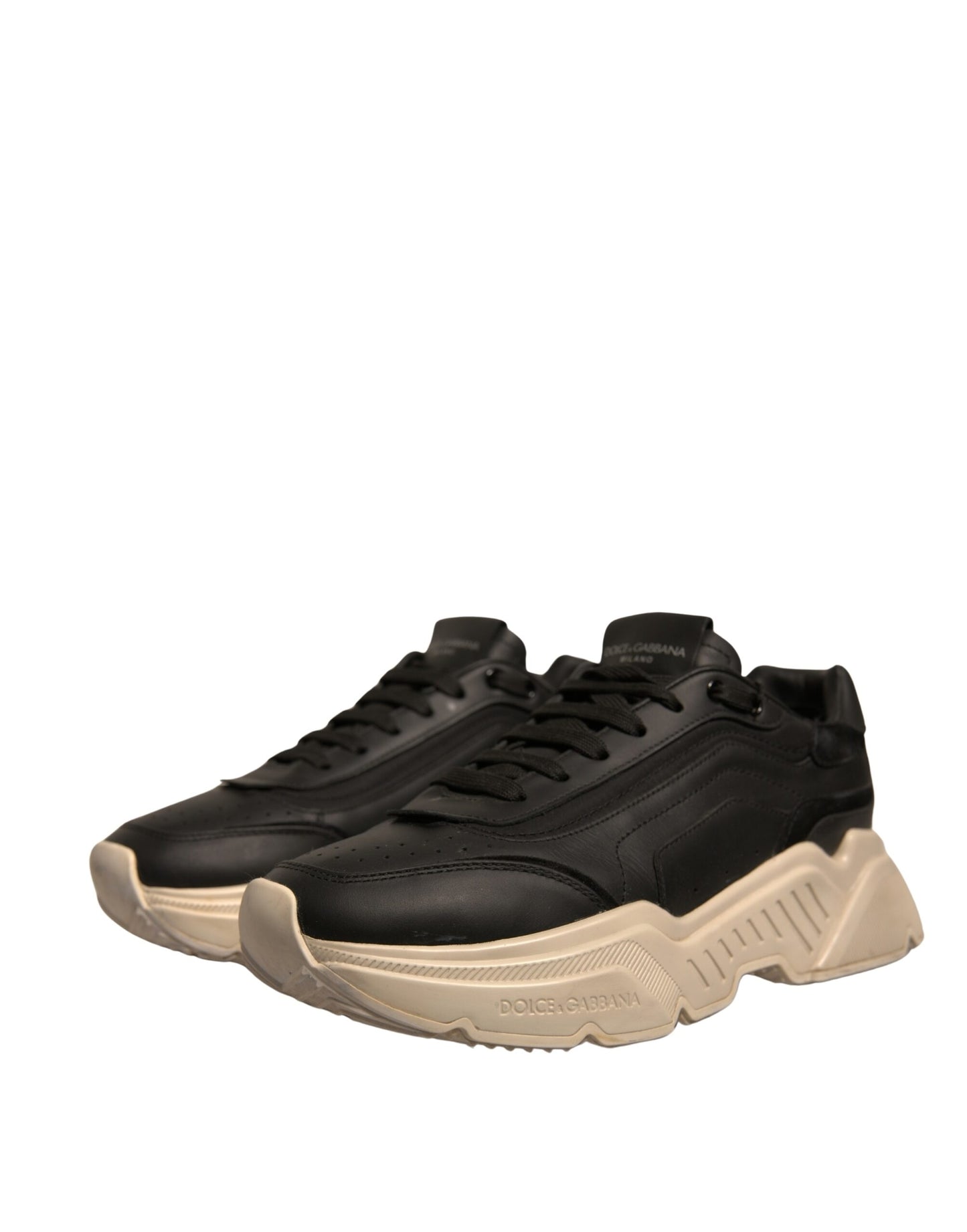Dolce & Gabbana Black White Daymaster Low Top Sneakers Shoes by Dolce & Gabbana
