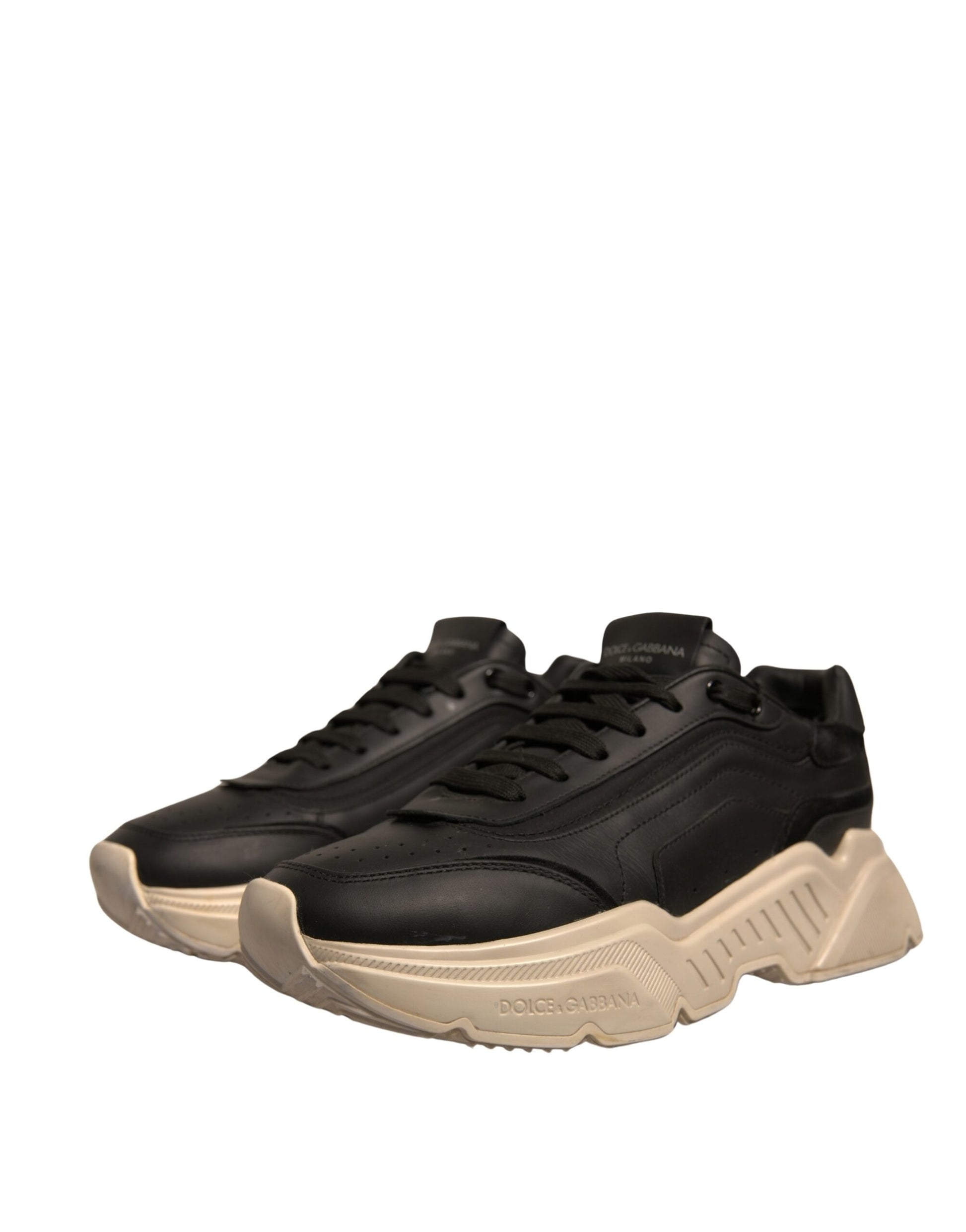 Dolce & Gabbana Black White Daymaster Low Top Sneakers Shoes by Dolce & Gabbana