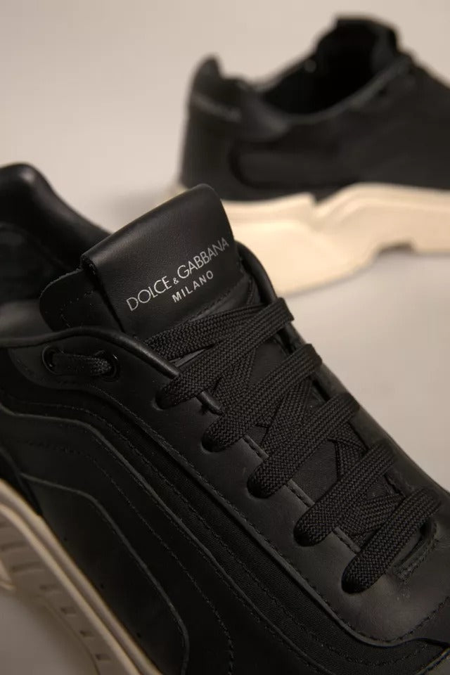 Dolce & Gabbana Black White Daymaster Low Top Sneakers Shoes by Dolce & Gabbana