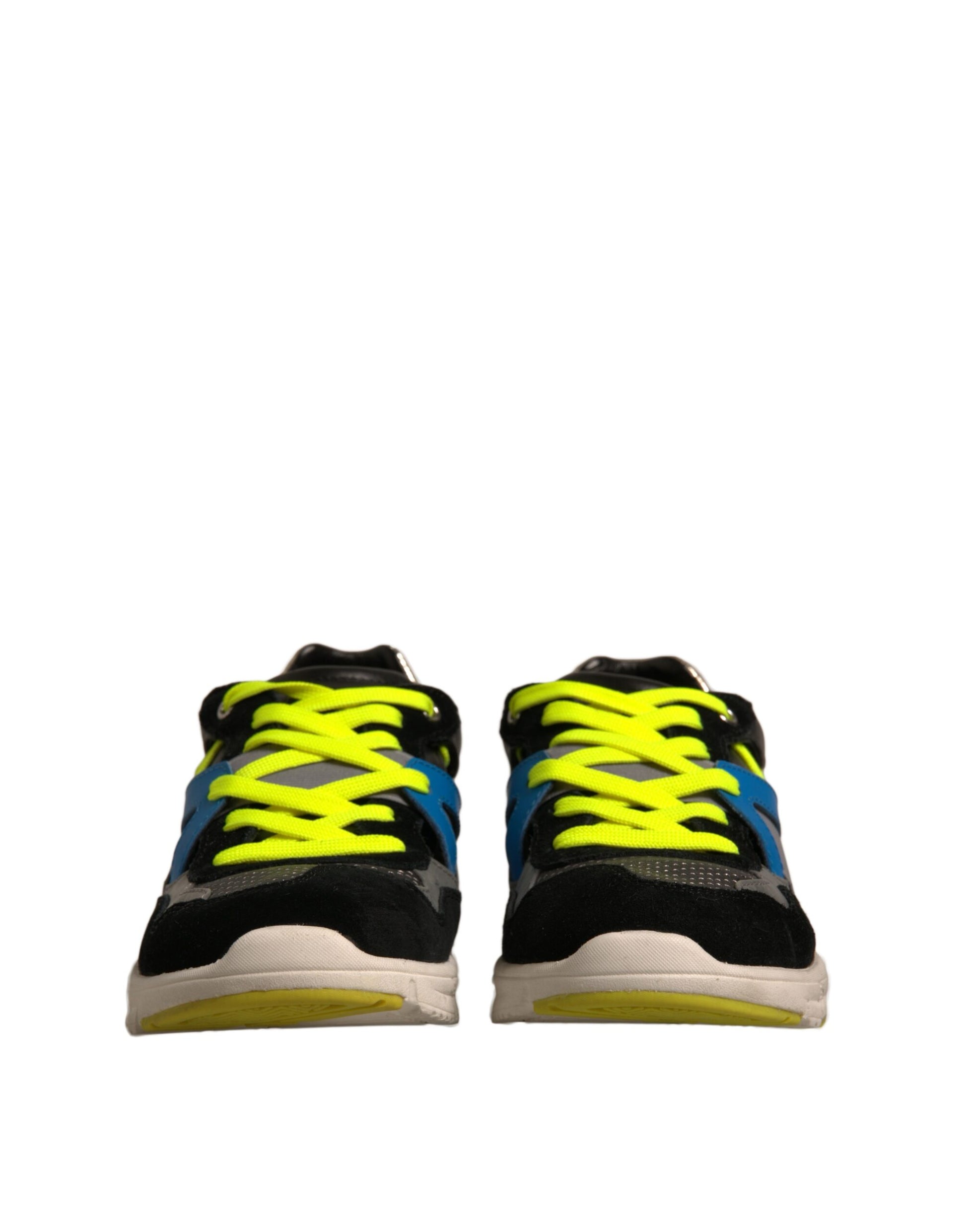 Dolce & Gabbana Multicolor Suede Low Top Sneakers Shoes by Dolce & Gabbana