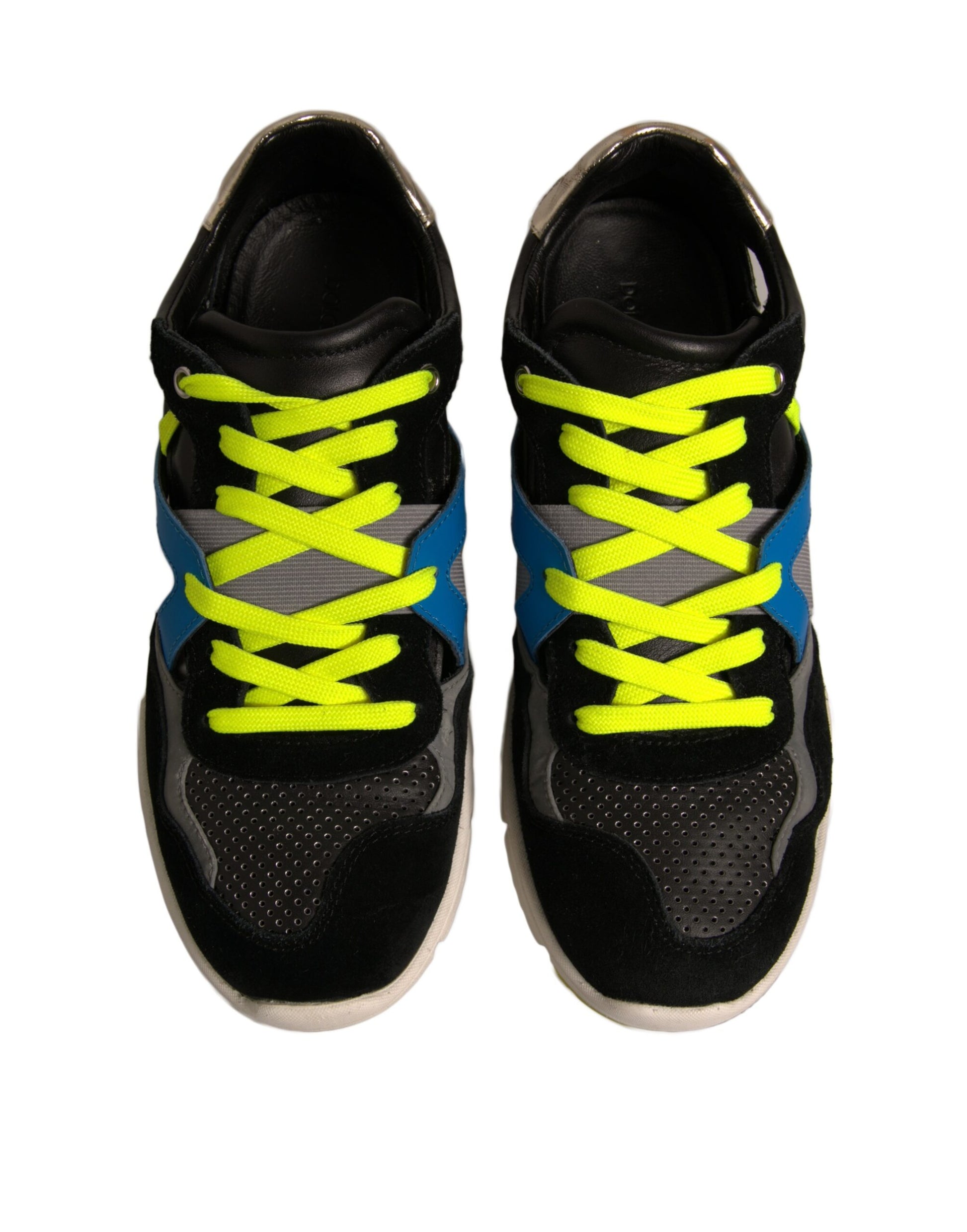 Dolce & Gabbana Multicolor Suede Low Top Sneakers Shoes by Dolce & Gabbana