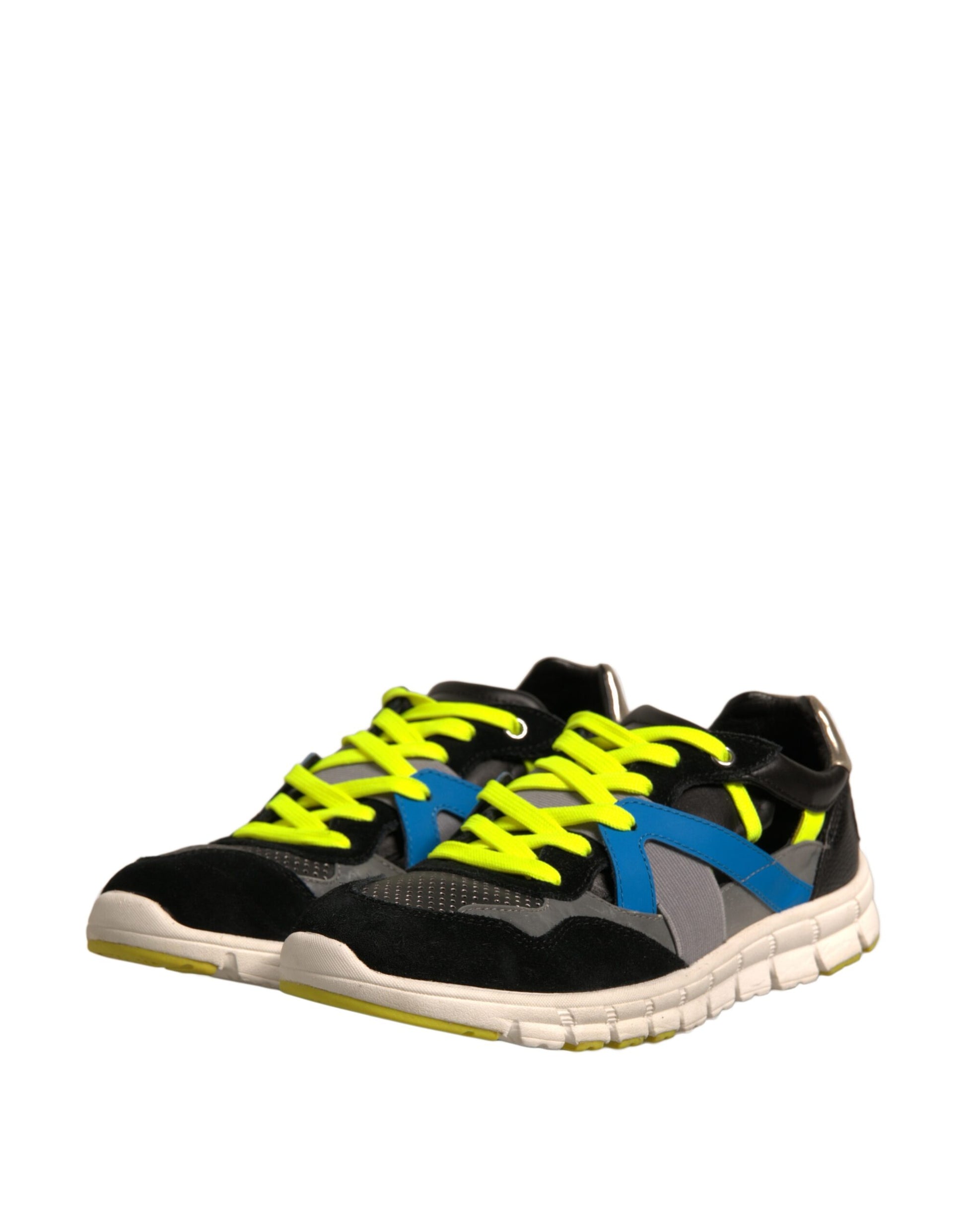 Dolce & Gabbana Multicolor Suede Low Top Sneakers Shoes by Dolce & Gabbana