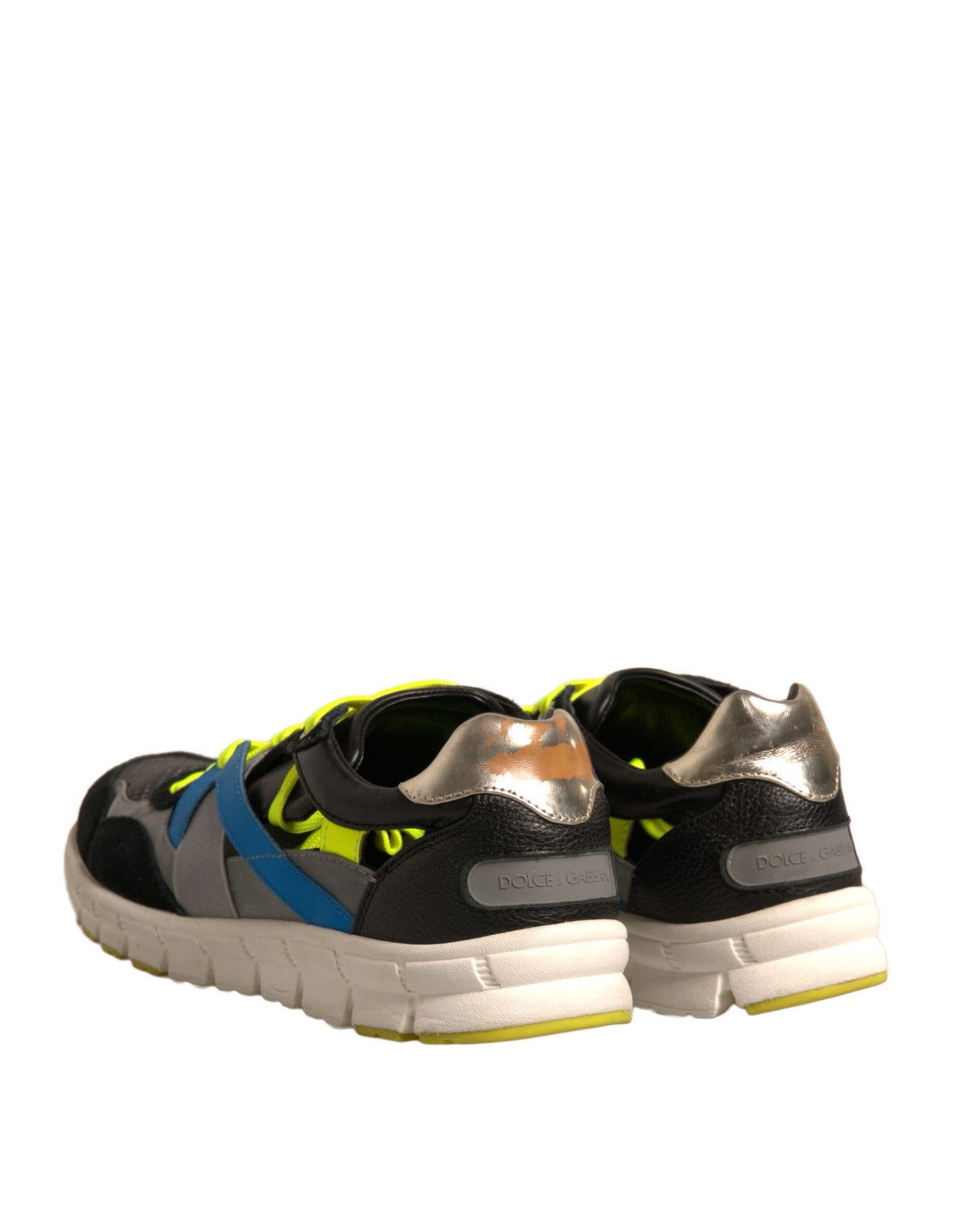 Dolce & Gabbana Multicolor Suede Low Top Sneakers Shoes by Dolce & Gabbana