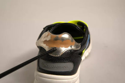 Dolce & Gabbana Multicolor Suede Low Top Sneakers Shoes by Dolce & Gabbana