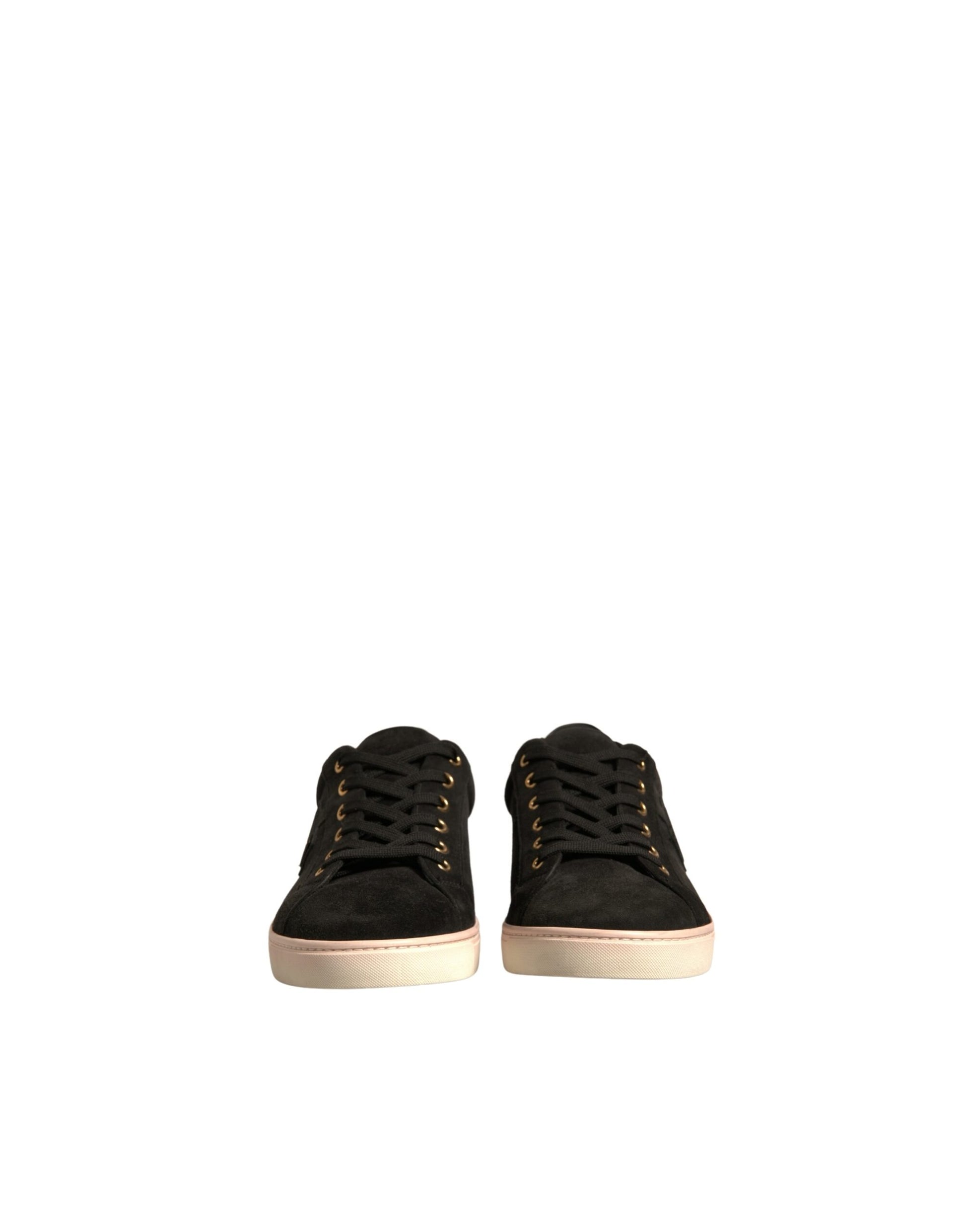 Dolce & Gabbana Black Logo Suede Leather Men Sneakers Shoes by Dolce & Gabbana