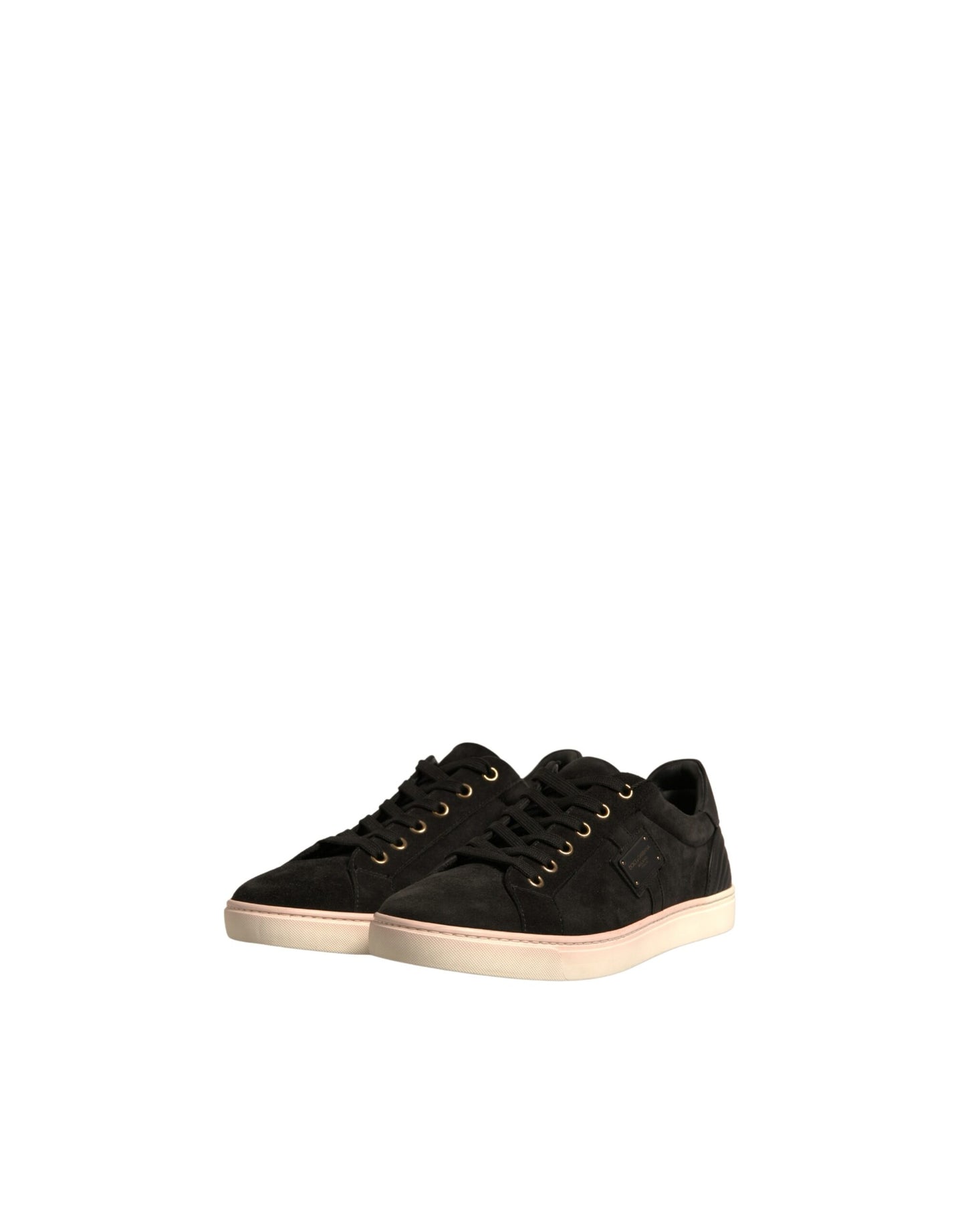Dolce & Gabbana Black Logo Suede Leather Men Sneakers Shoes by Dolce & Gabbana