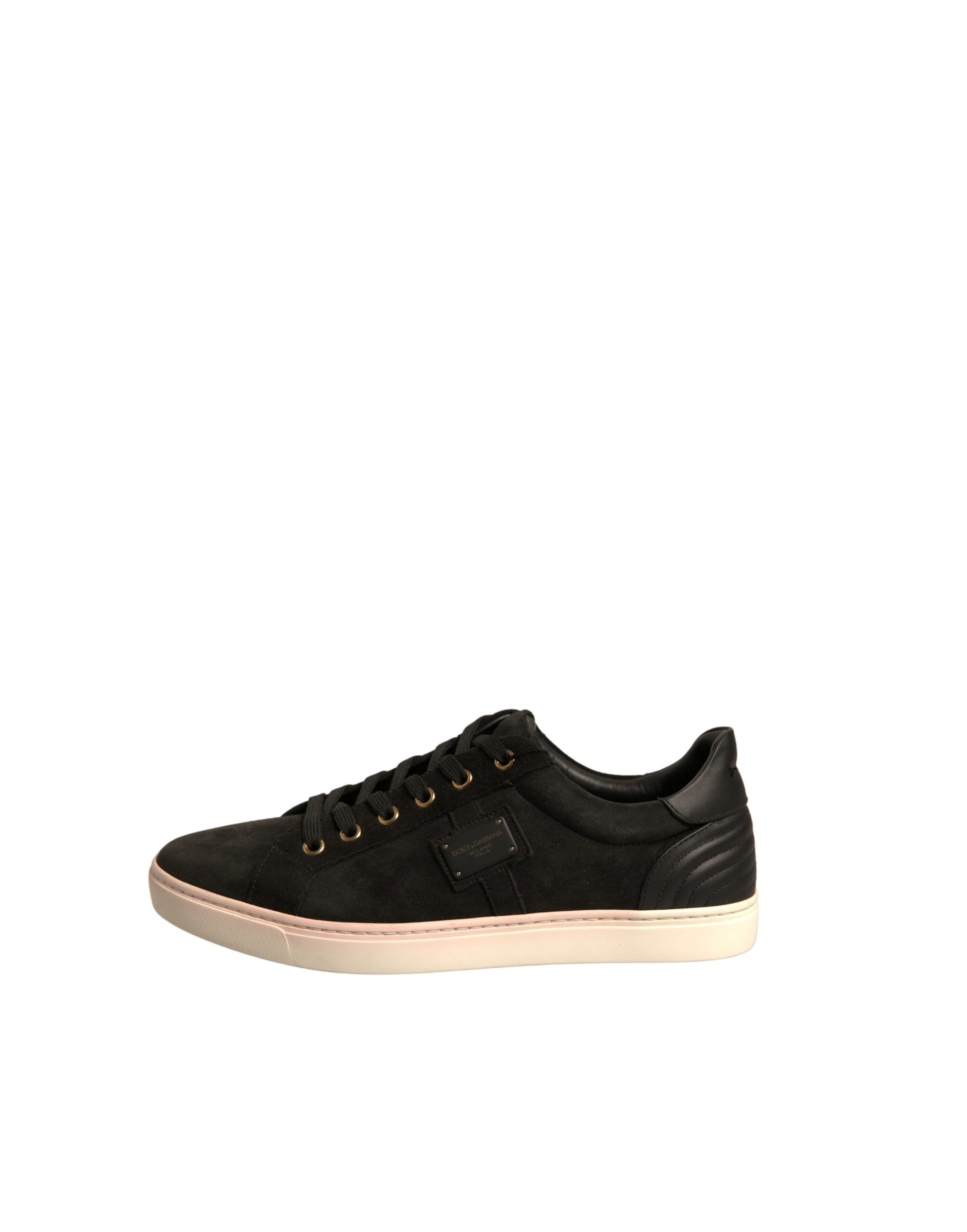 Dolce & Gabbana Black Logo Suede Leather Men Sneakers Shoes by Dolce & Gabbana