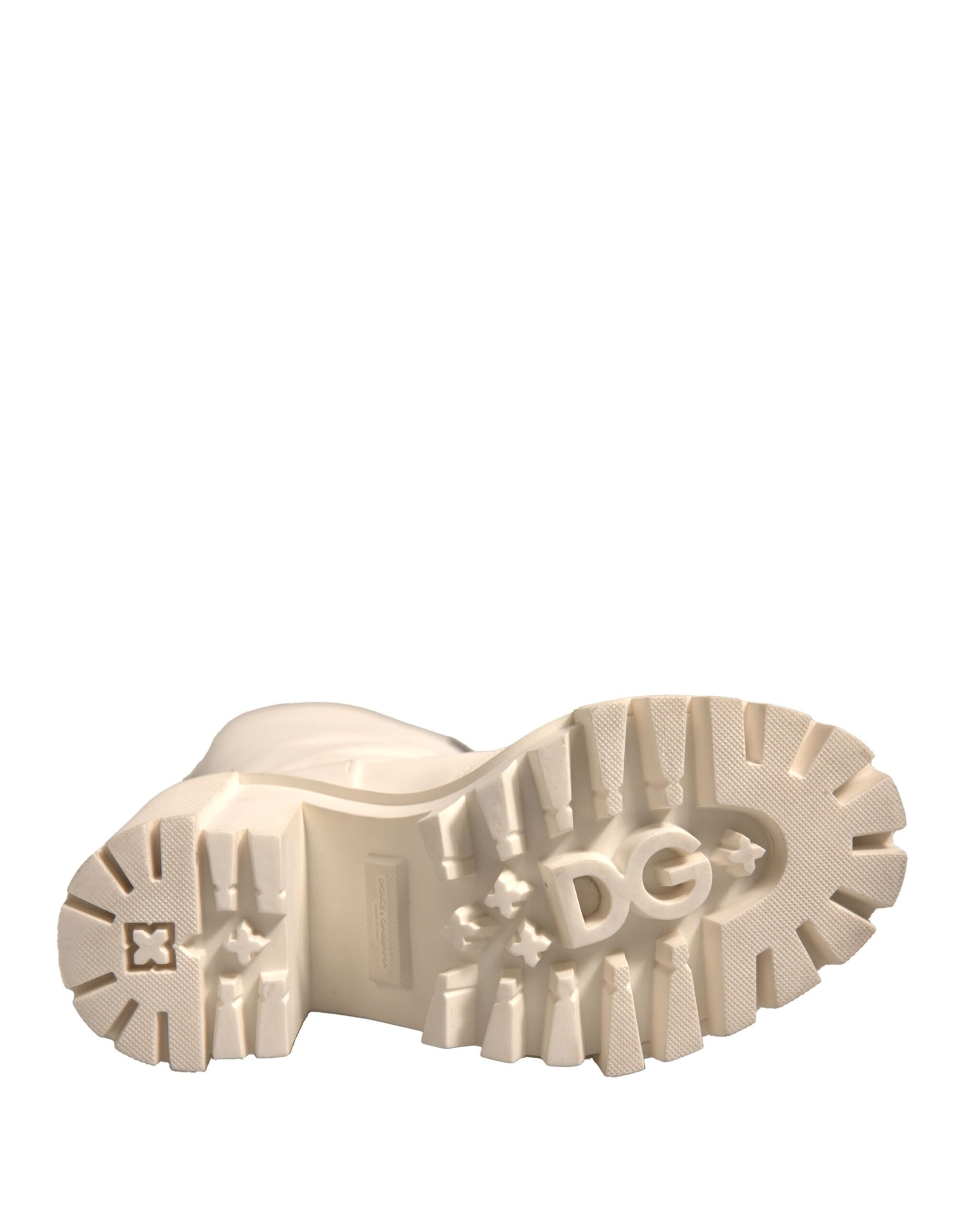 Dolce & Gabbana White DG Logo Hi Trekking Plateau Biker Boots Shoes by Dolce & Gabbana