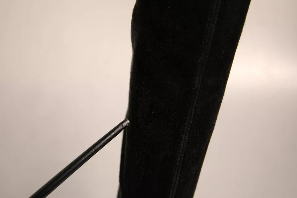 Dolce & Gabbana Black Suede Stiletto Knee High Boots Shoes by Dolce & Gabbana