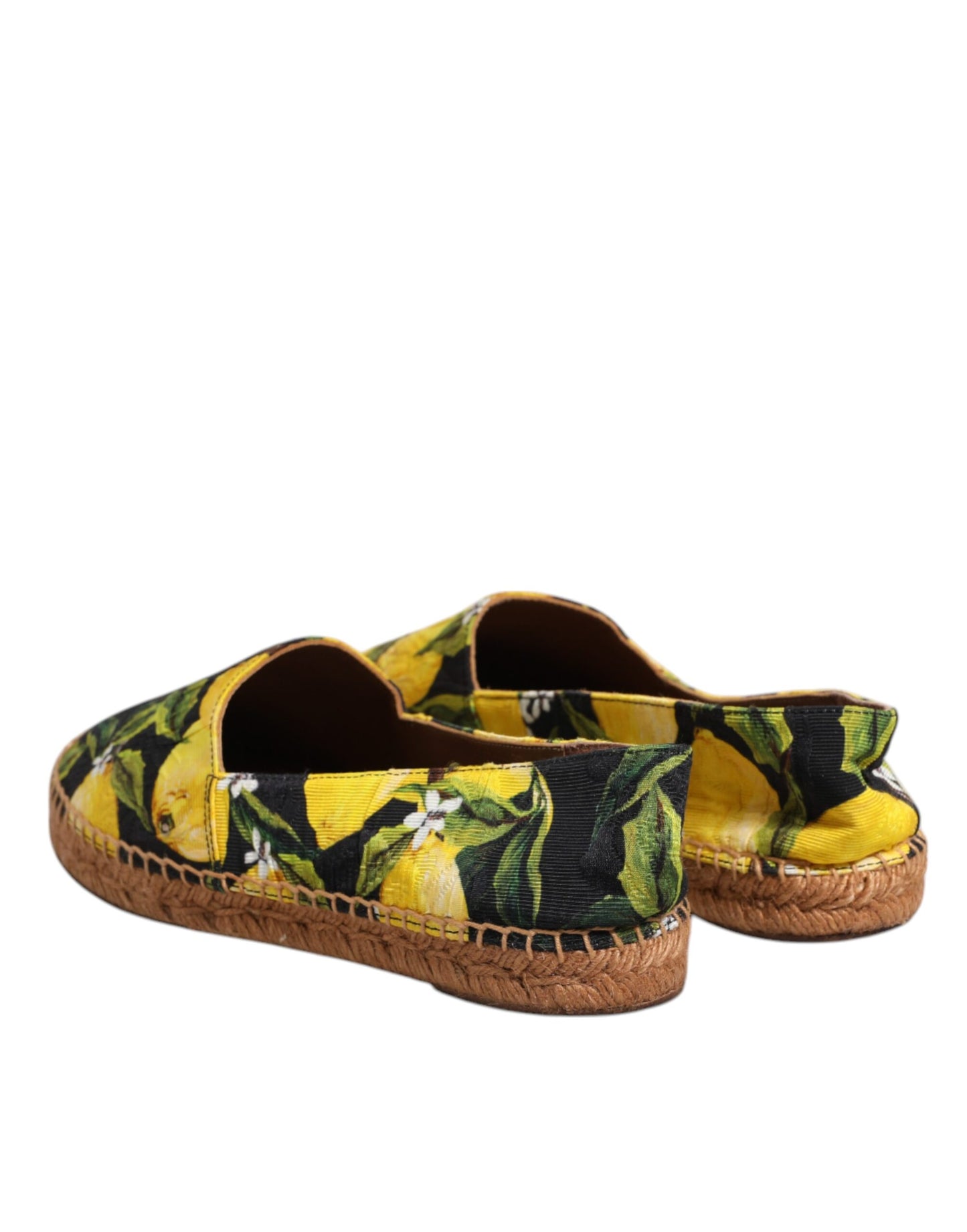 Dolce &amp; Gabbana Multicolor Lemon Slip On Espadrilles Shoes