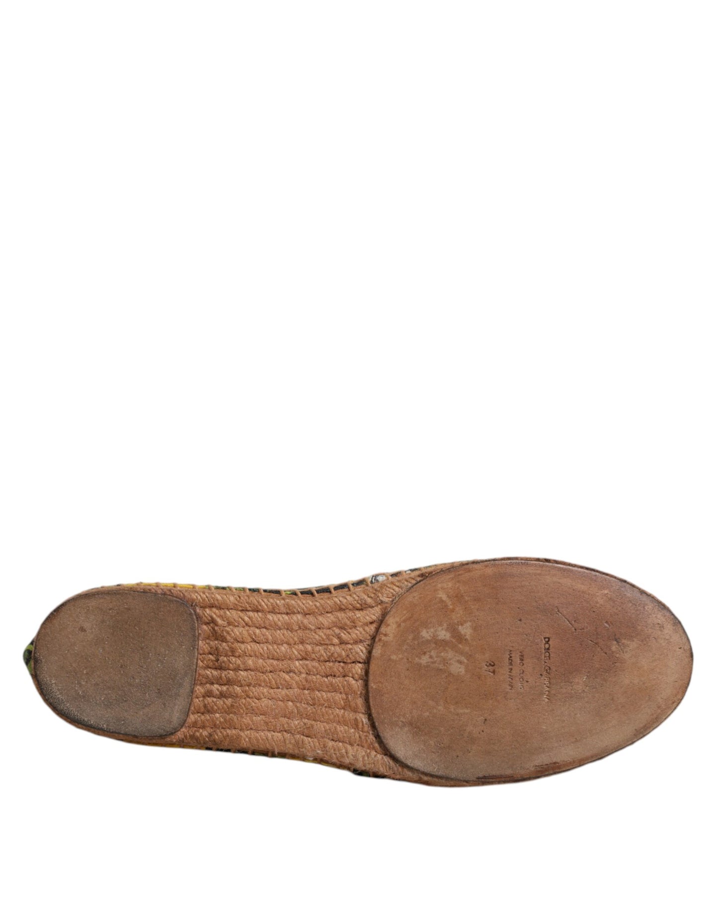 Dolce &amp; Gabbana Multicolor Lemon Slip On Espadrilles Shoes