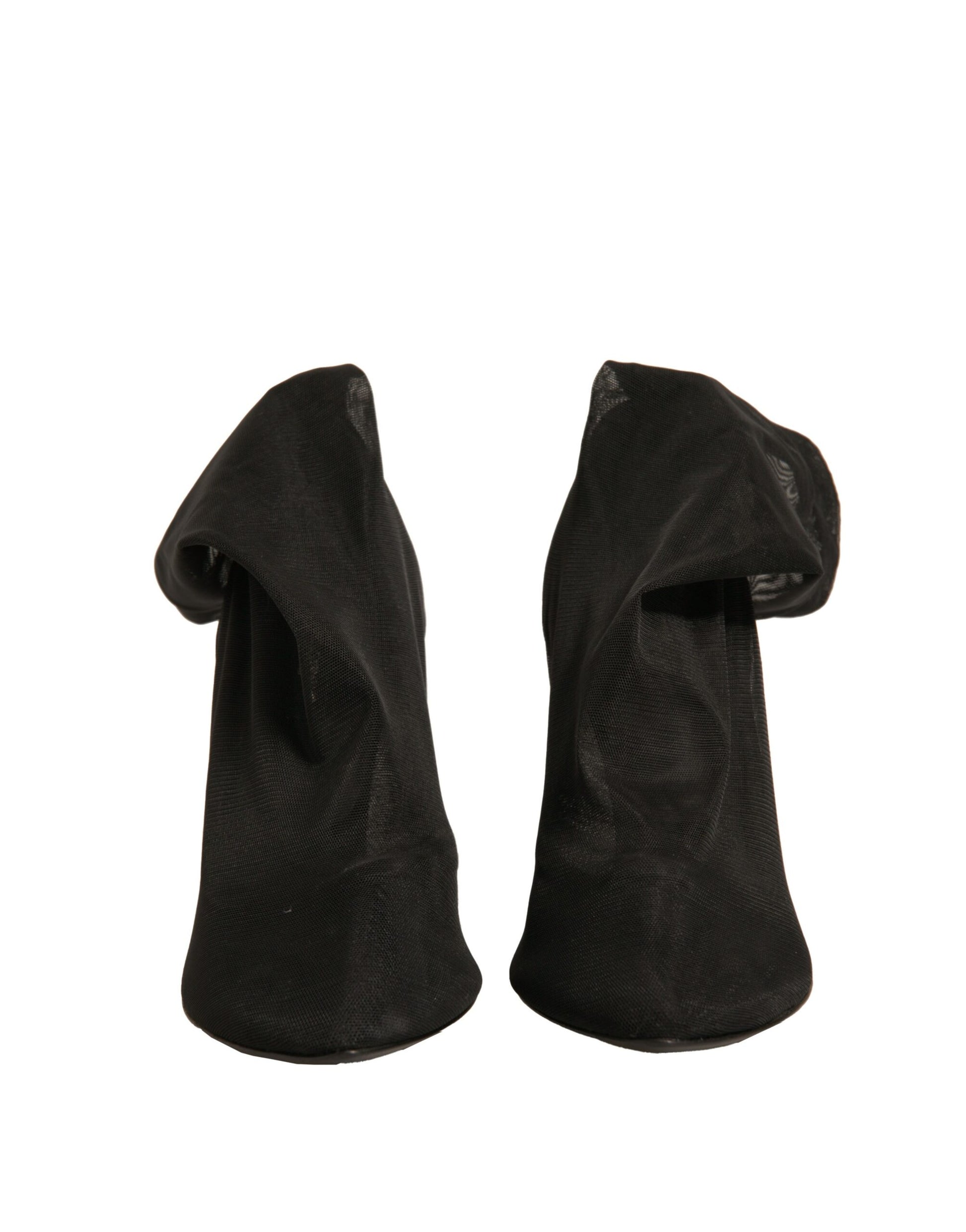 Dolce & Gabbana Black Silk Mesh Sock Style Heels Boots Shoes by Dolce & Gabbana