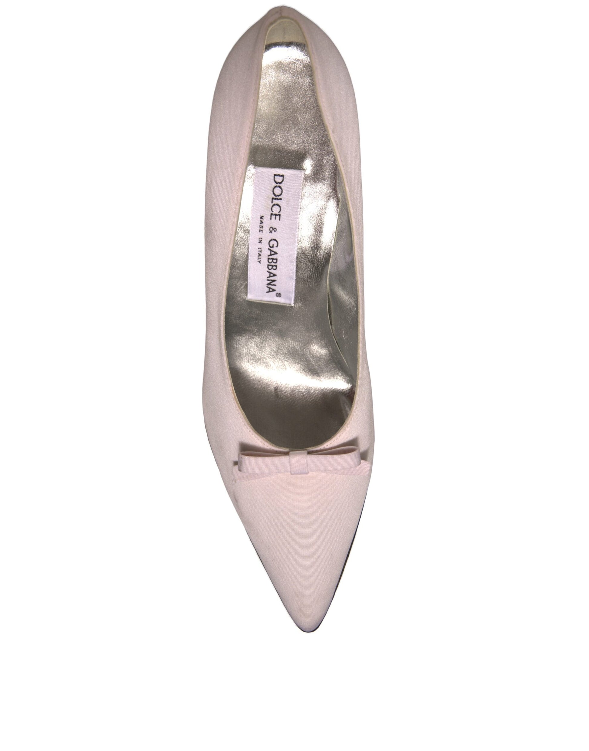 Dolce & Gabbana White Leather High Heels Women Pumps Shoes by Dolce & Gabbana