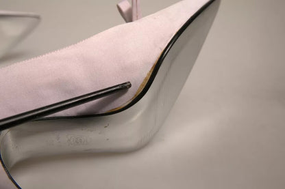 Dolce & Gabbana White Leather High Heels Women Pumps Shoes by Dolce & Gabbana