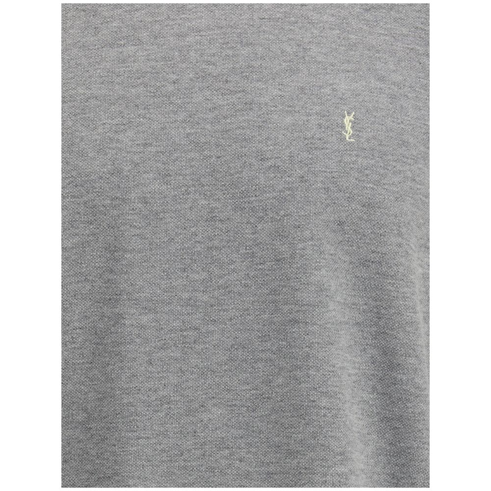 Saint Laurent Gray Cotton Oversized T-shirt
