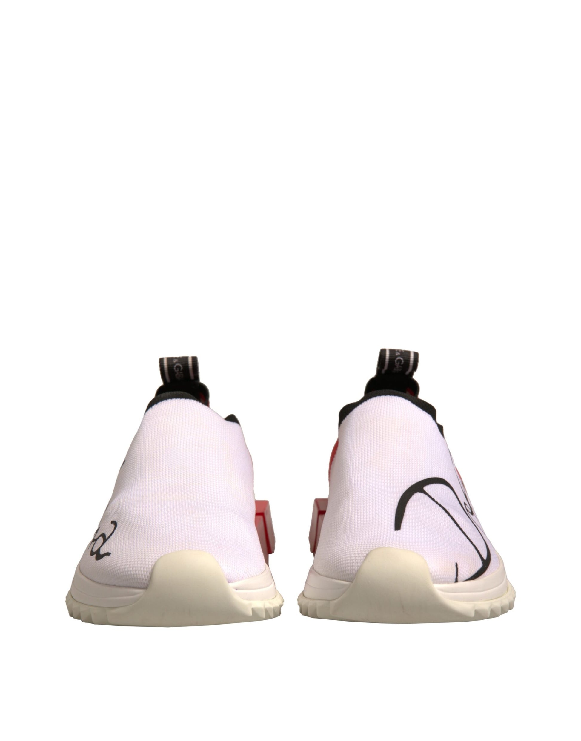 Dolce & Gabbana White Red Low Top Sorrento Sneakers Shoes by Dolce & Gabbana