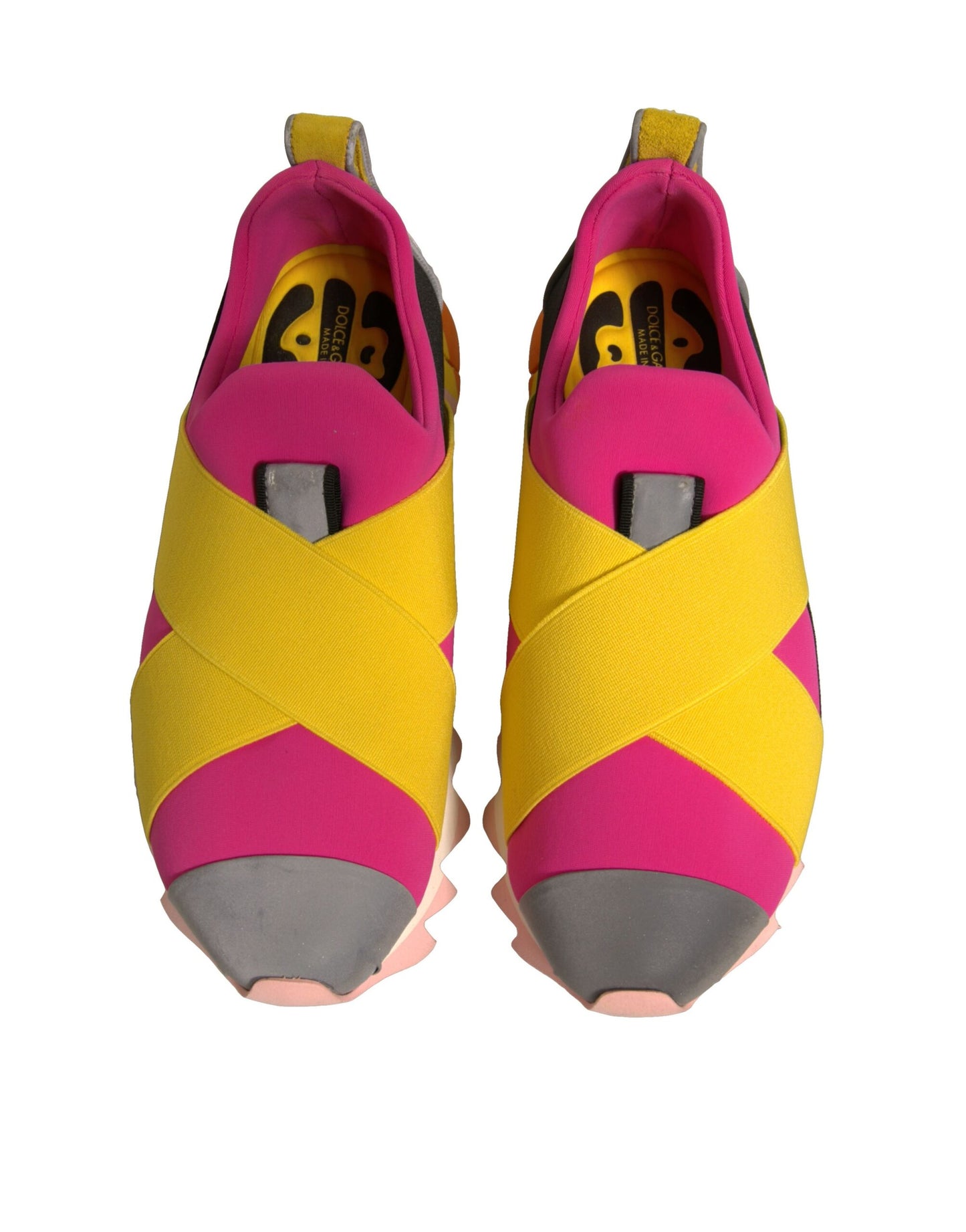 Dolce & Gabbana Multicolor Neoprene Elastic Ibiza Sneakers Shoes by Dolce & Gabbana