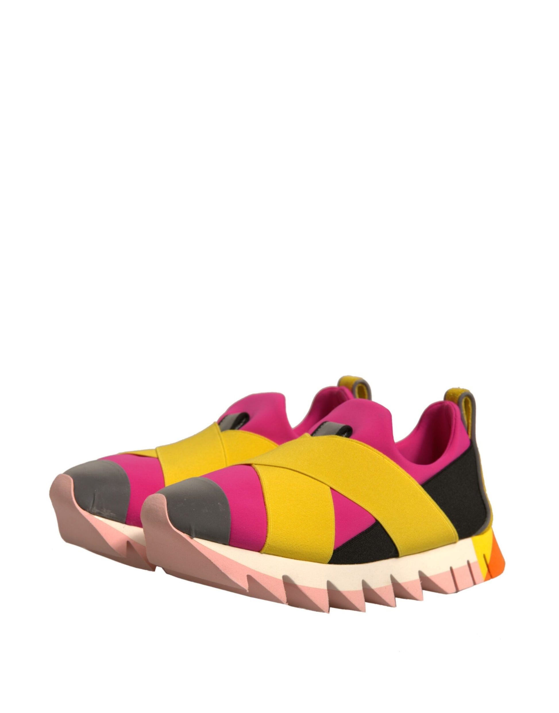 Dolce & Gabbana Multicolor Neoprene Elastic Ibiza Sneakers Shoes by Dolce & Gabbana