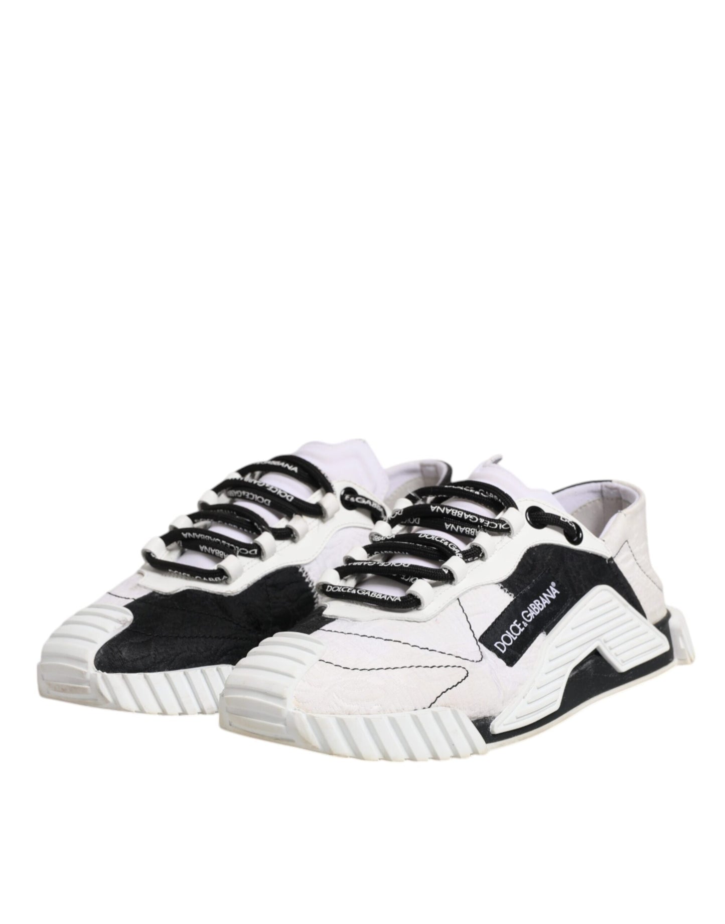 Dolce & Gabbana White Black NS1 Low Top Sneakers Shoes by Dolce & Gabbana