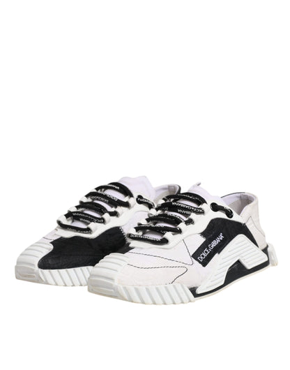 Dolce & Gabbana White Black NS1 Low Top Sneakers Shoes by Dolce & Gabbana