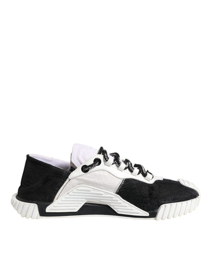 Dolce & Gabbana White Black NS1 Low Top Sneakers Shoes by Dolce & Gabbana