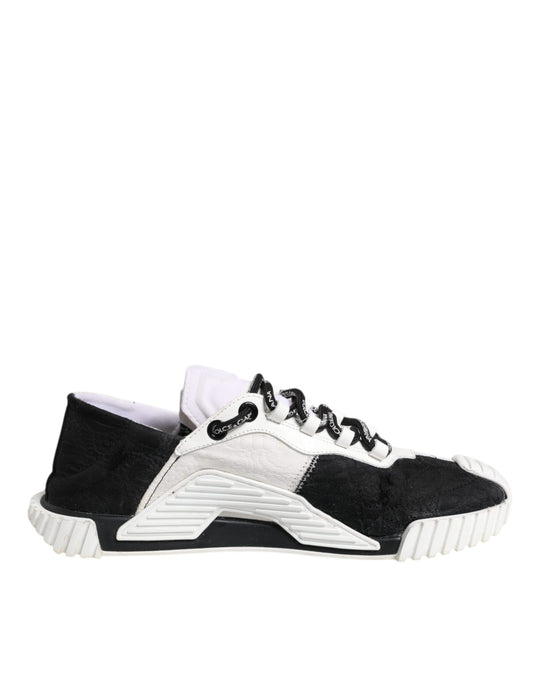 Dolce & Gabbana White Black NS1 Low Top Sneakers Shoes by Dolce & Gabbana