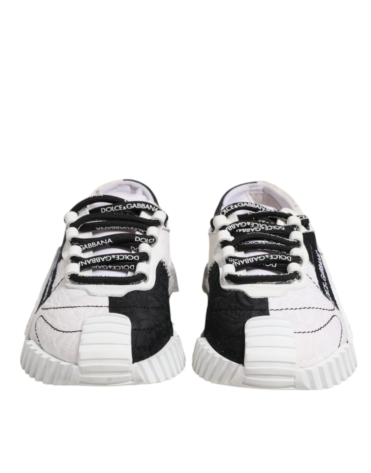 Dolce & Gabbana White Black NS1 Low Top Sneakers Shoes by Dolce & Gabbana
