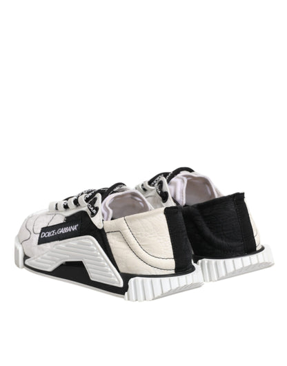 Dolce & Gabbana White Black NS1 Low Top Sneakers Shoes by Dolce & Gabbana