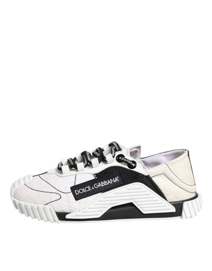 Dolce & Gabbana White Black NS1 Low Top Sneakers Shoes by Dolce & Gabbana