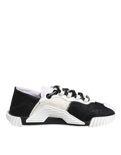 Dolce & Gabbana White Black NS1 Low Top Sneakers Shoes by Dolce & Gabbana