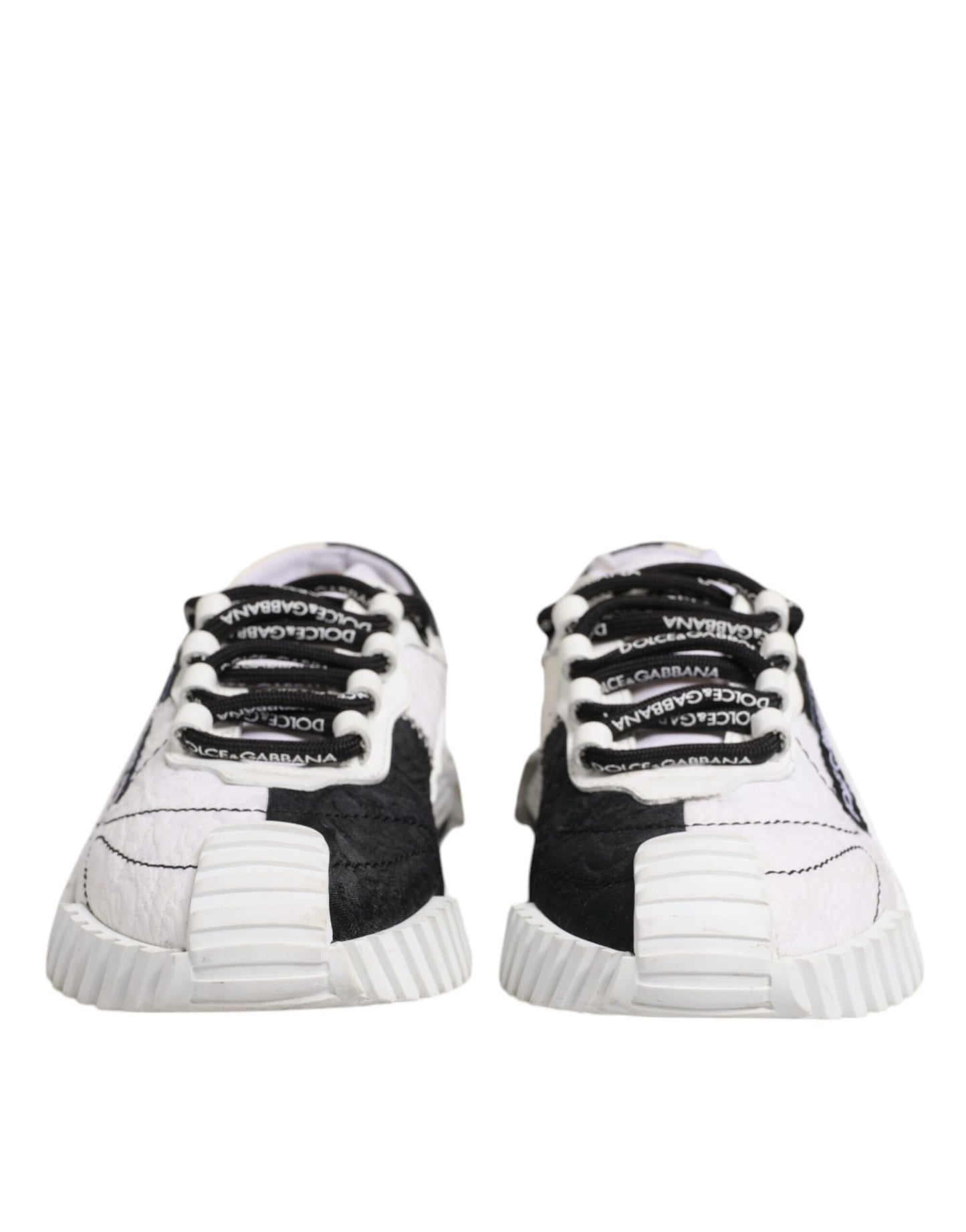 Dolce & Gabbana White Black NS1 Low Top Sneakers Shoes by Dolce & Gabbana