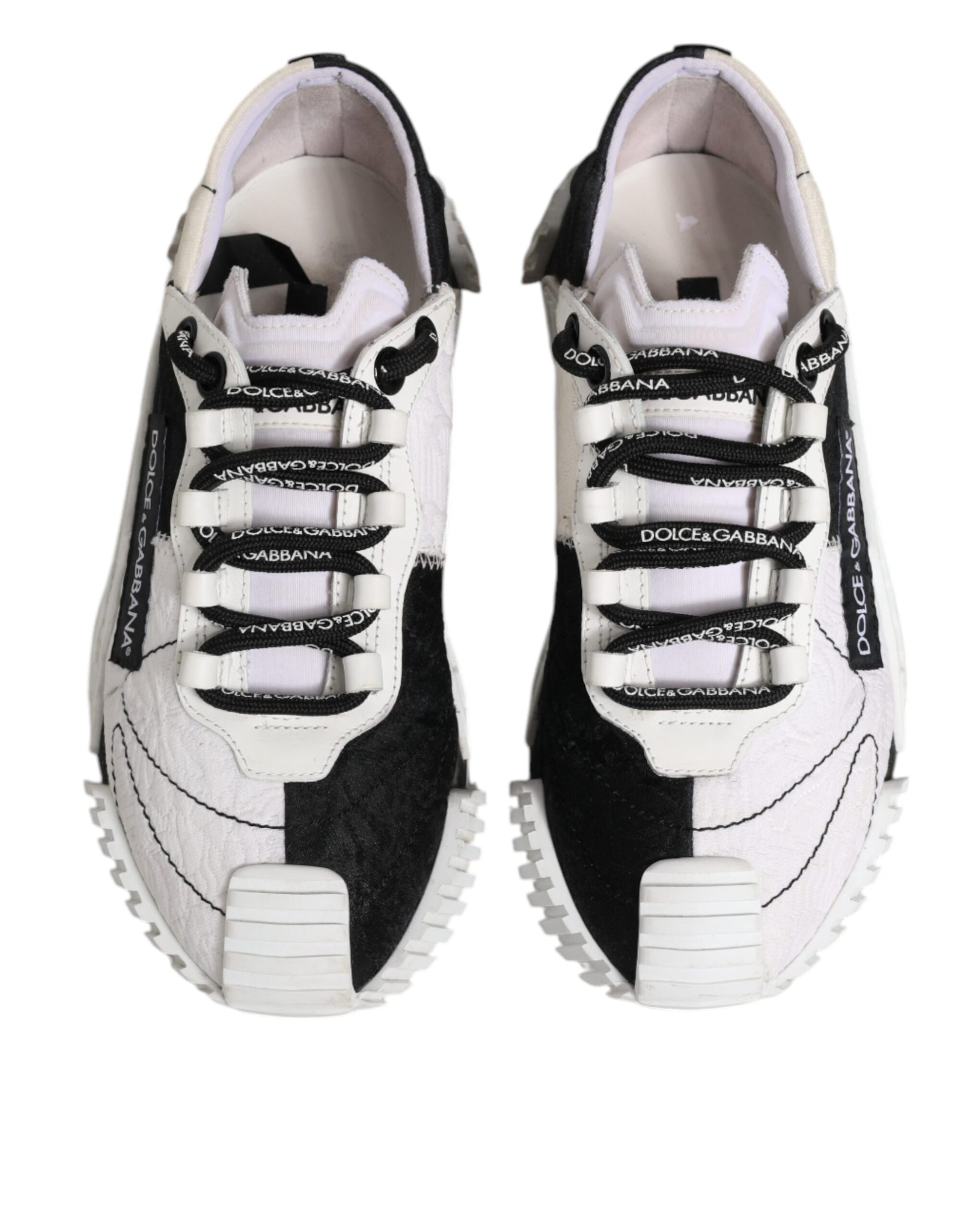 Dolce & Gabbana White Black NS1 Low Top Sneakers Shoes by Dolce & Gabbana