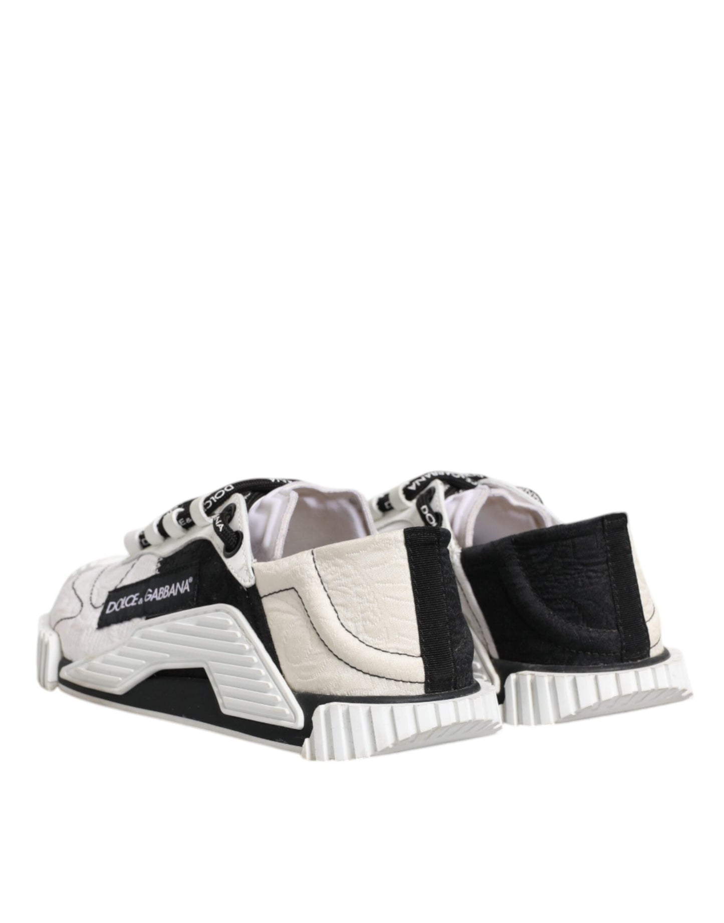 Dolce & Gabbana White Black NS1 Low Top Sneakers Shoes by Dolce & Gabbana